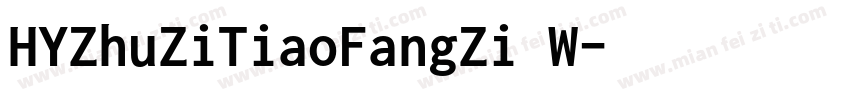 HYZhuZiTiaoFangZi W字体转换